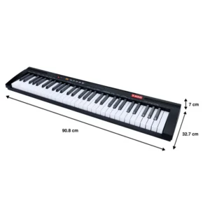 Teclado musical con metrónomo de 61 teclas luminosas