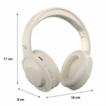 AUDIFONOS DE DIADEMA CON BLUETOOTH, MANOS LIBRES, COLOR GRIS
