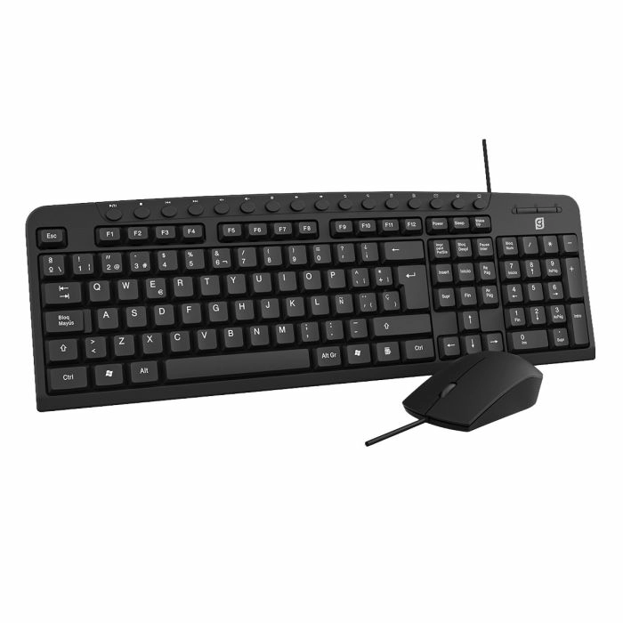 KIT DE TECLADO MULTIMEDIA Y MOUSE CON RESOLUCIÓN DE 800 DPIS