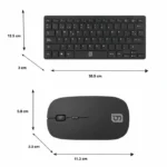 Kit inalámbrico de teclado multimedia y mouse, negro