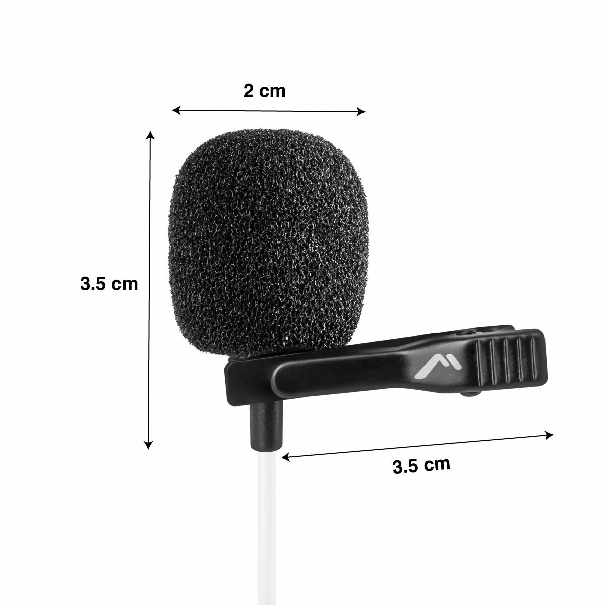 Micrófono mini para celular 3.5 cable 1 M