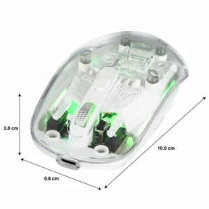 Mouse dual transparente Wireless y Bluetooth