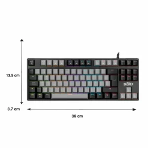 Teclado alámbrico les rainbow con reposa muñecas para PC
