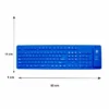 Teclado flexible multimedia alámbrico, azul