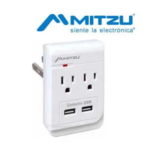 Multicontacto 2 Entrada Con Supresor De Picos/2 Pto USB/2.1 A/Proteccion De 450 Joules/Marfil
