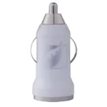 KIT DE CARGADOR PTO USB 1A CON CABLE TRENZADO USB-MICRO USB Y ORGANIZADOR BLANCO