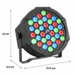 LUZ PAR 36 LEDS RGB AUDIORITMICO/7 CANALES/DMX512/20W